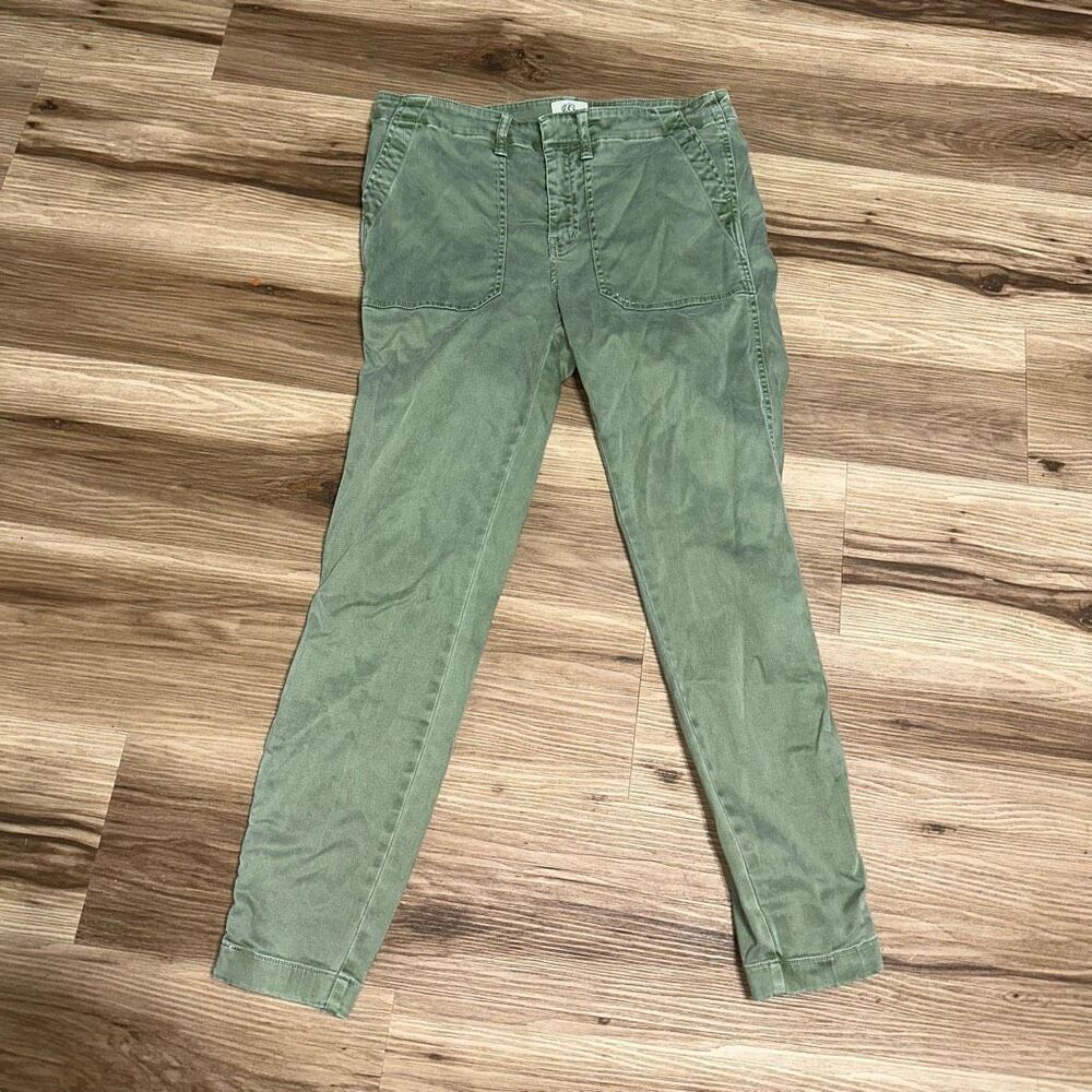 J Crew army green tapered l 30 normcore luxe jeans
